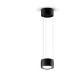 Suspension cylindre en laiton à lentille de verre, quatre coloris, noir