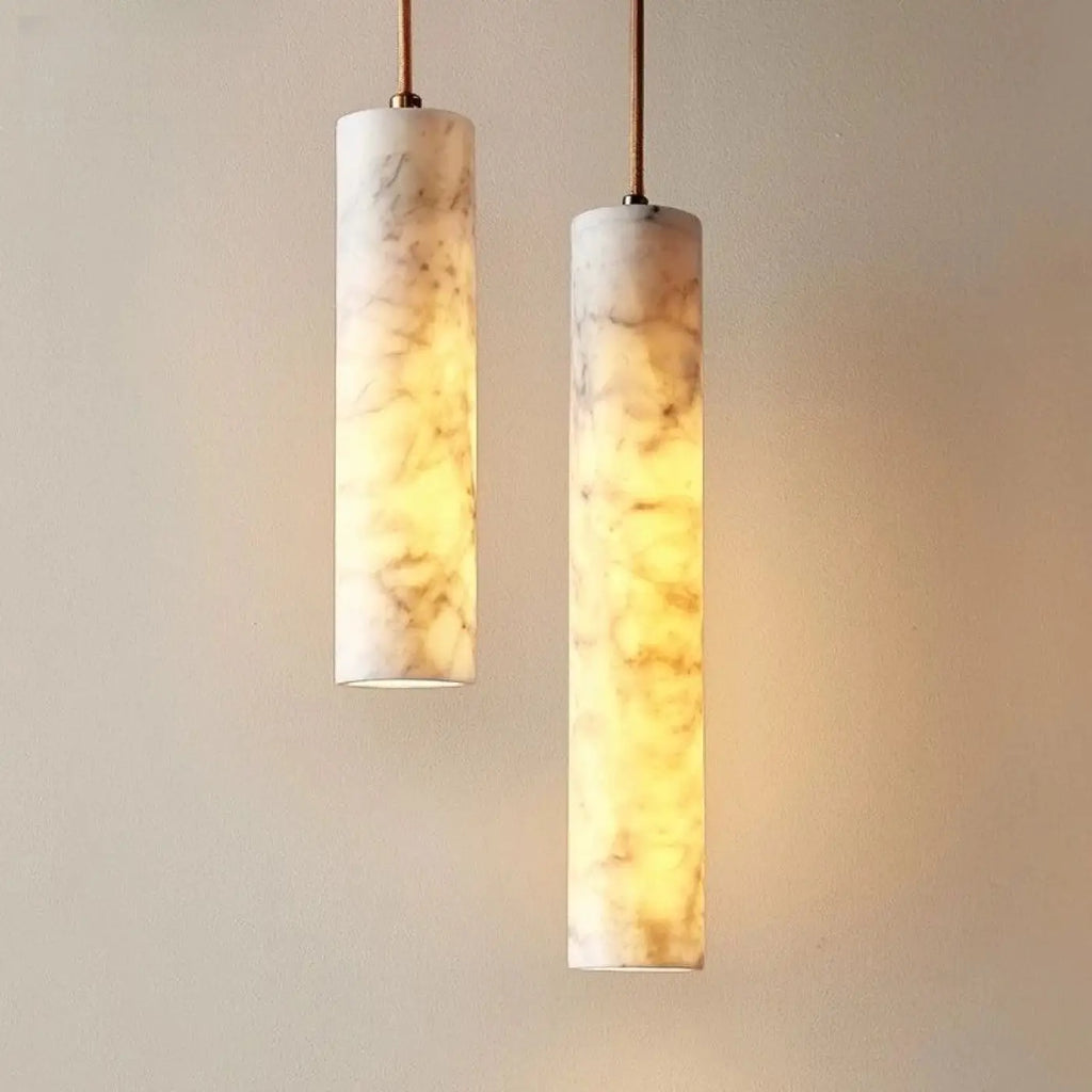 Suspension LED en marbre, quatre tailles de S à XL