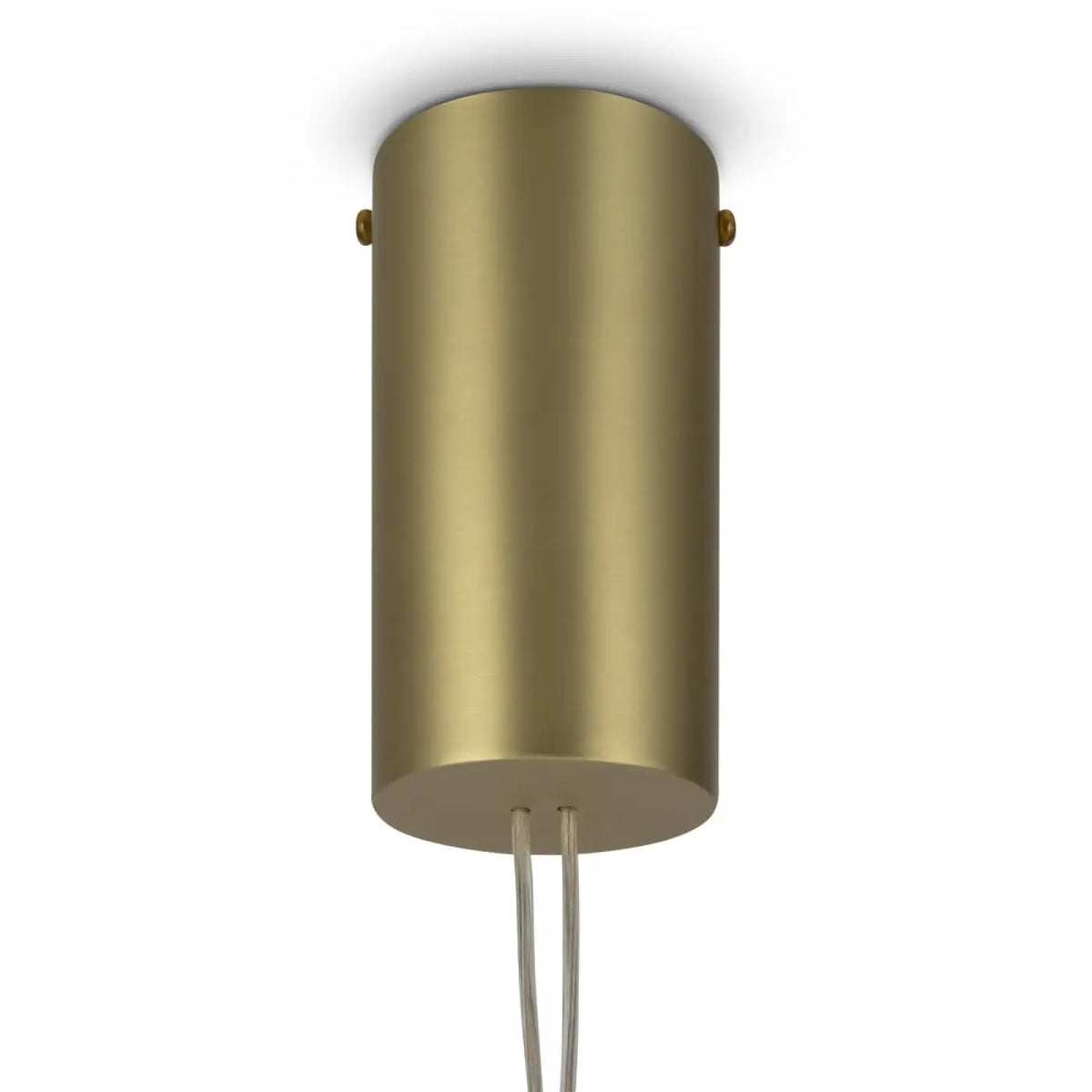 Suspension LED en verre plié sur monture dorée, 32 cm