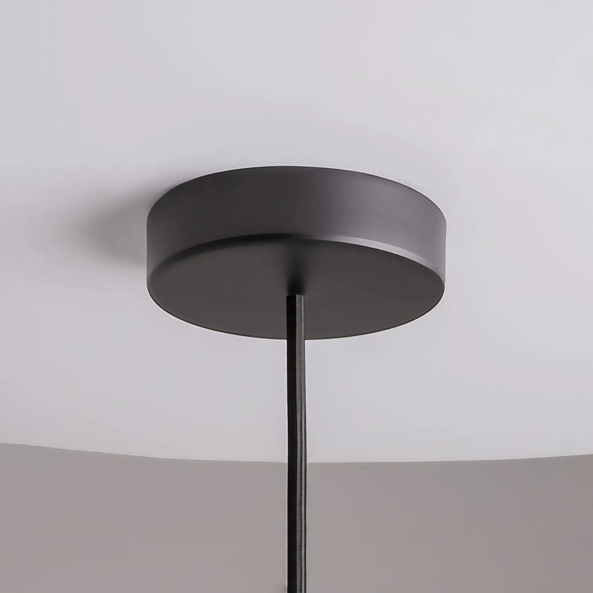 Petite suspension tube en verre et acier, culot E14