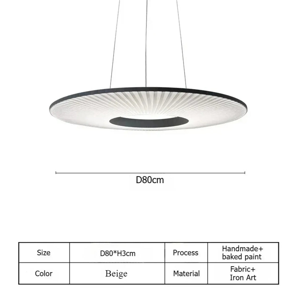 Suspension minimaliste beige sur structure en fer, S, M ou L
