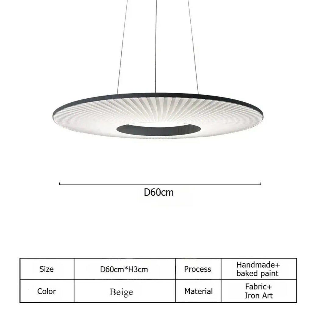 Suspension minimaliste beige sur structure en fer, S, M ou L