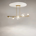 Suspension barre dorée à cinq diffuseurs, 110 cm, culots G9