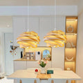 Suspension en bois en forme de fleur, style naturel