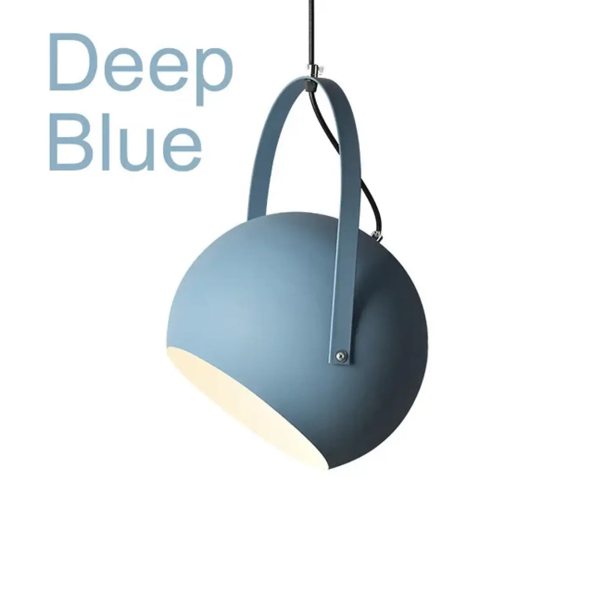 Suspension industrielle en métal coloré, quatre coloris, S ou M, bleu
