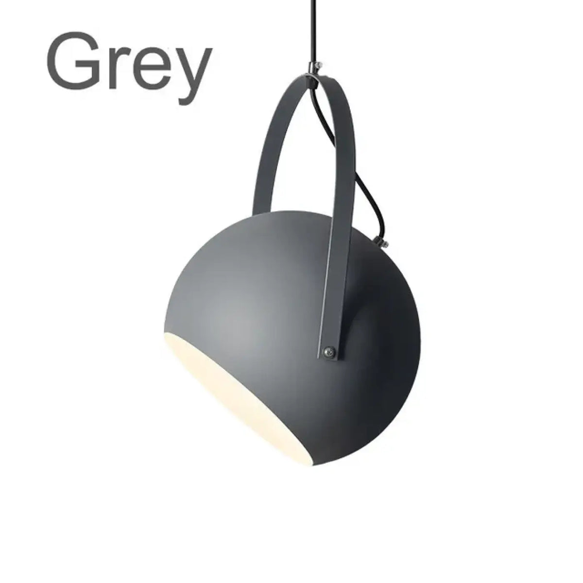 Suspension industrielle en métal coloré, quatre coloris, S ou M, gris