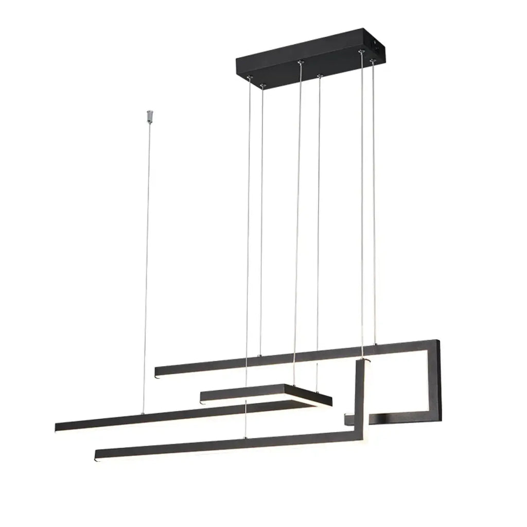 Suspension LED en métal épurée, noir ou doré, tailles S et M
