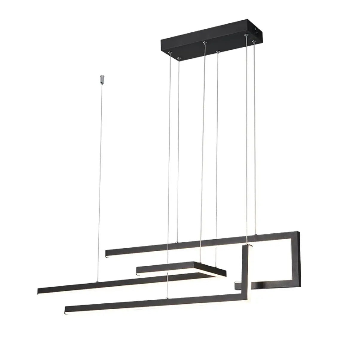 Suspension LED en métal épurée, noir ou doré, tailles S et M