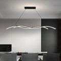 Suspension LED en vague ondulée, noire ou blanche, S, M, L, noir