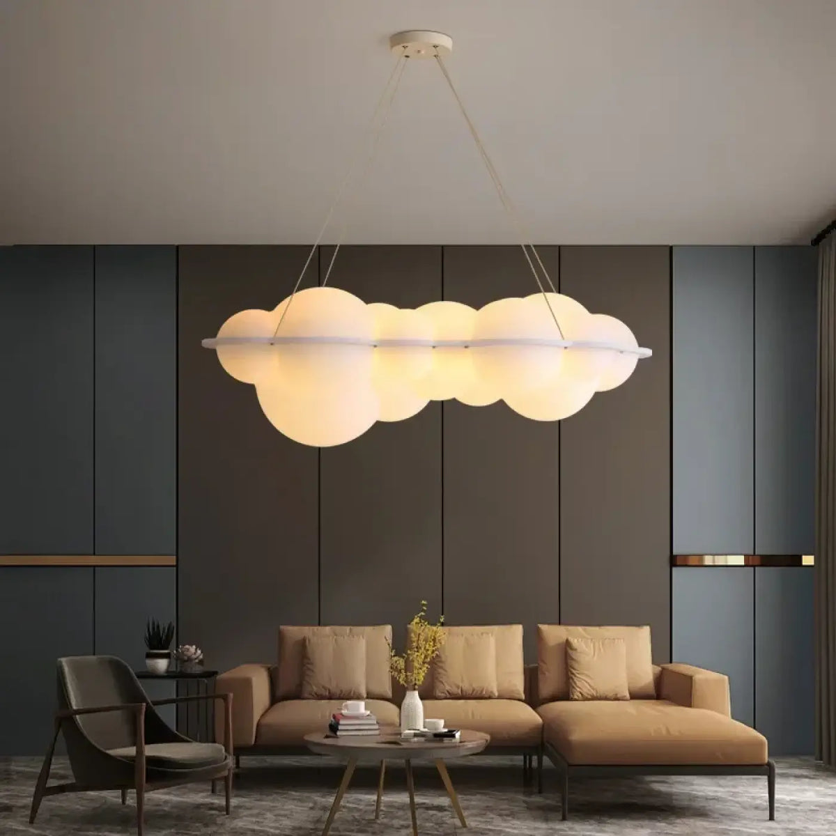 Suspension nuage LED au style contemporain, tailles S à XXL