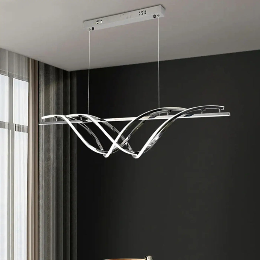 Suspension ondulée en métal, dorée ou argentée, tailles S à XL