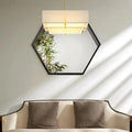 Suspension tissu beige et métal doré, tailles S, M, L