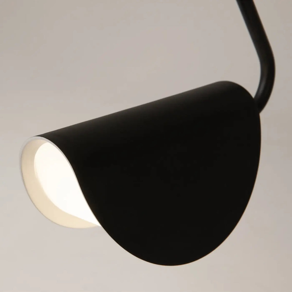 Suspension feuille pliée en acier noir mat, culot G9