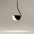 Suspension feuille pliée en acier noir mat, culot G9