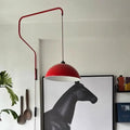 Applique murale à abat-jour rouge en tissu, style moderne