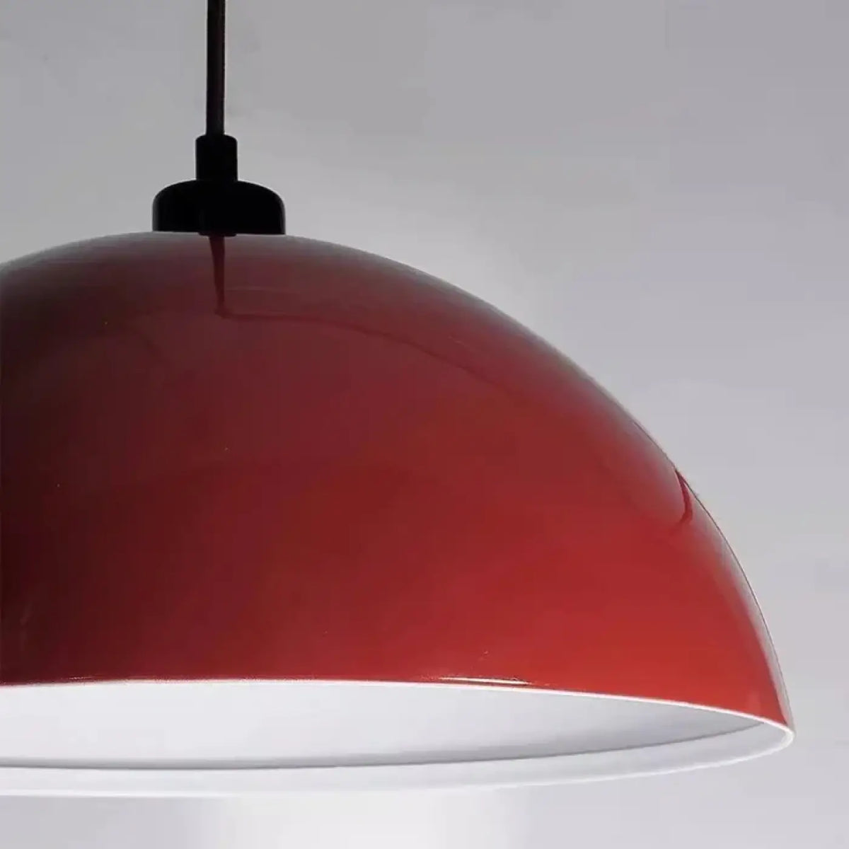 Applique murale à abat-jour rouge en tissu, style moderne