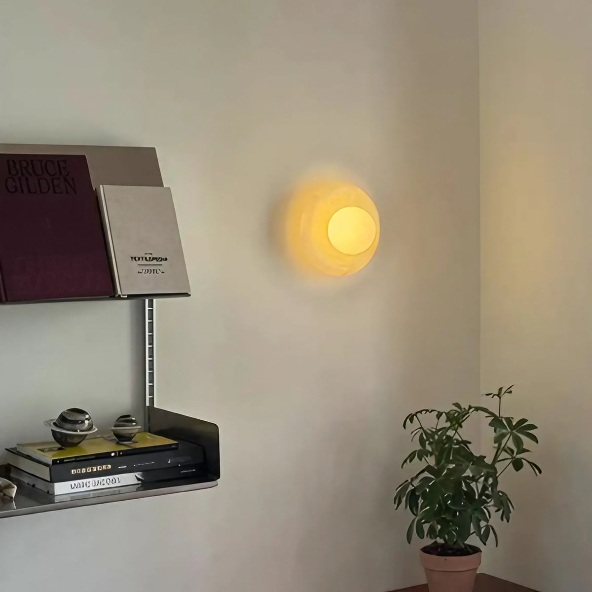 Applique murale en marbre et verre, deux styles au choix