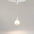 Suspension LED globe en verre, monture blanche ou noire, 2 tailles, blanc