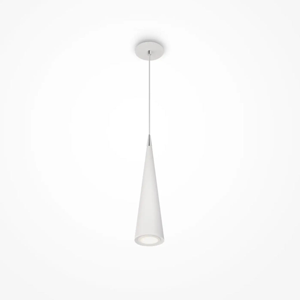 Suspension cône étroit en verre et acier, culot GU10
