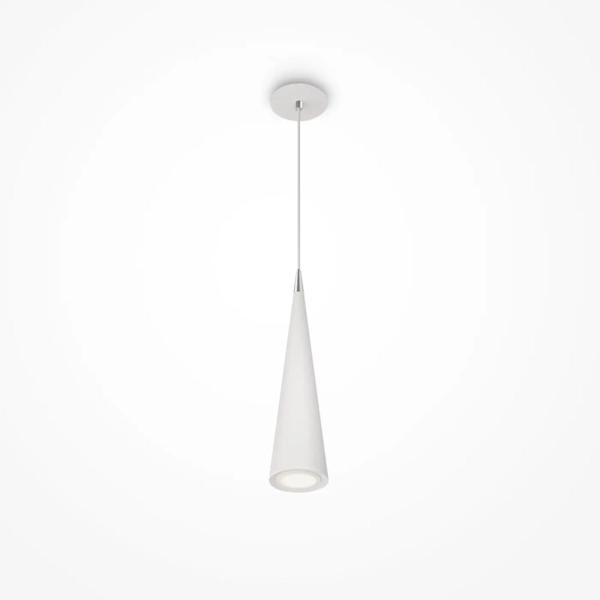 Suspension cône étroit en verre et acier, culot GU10