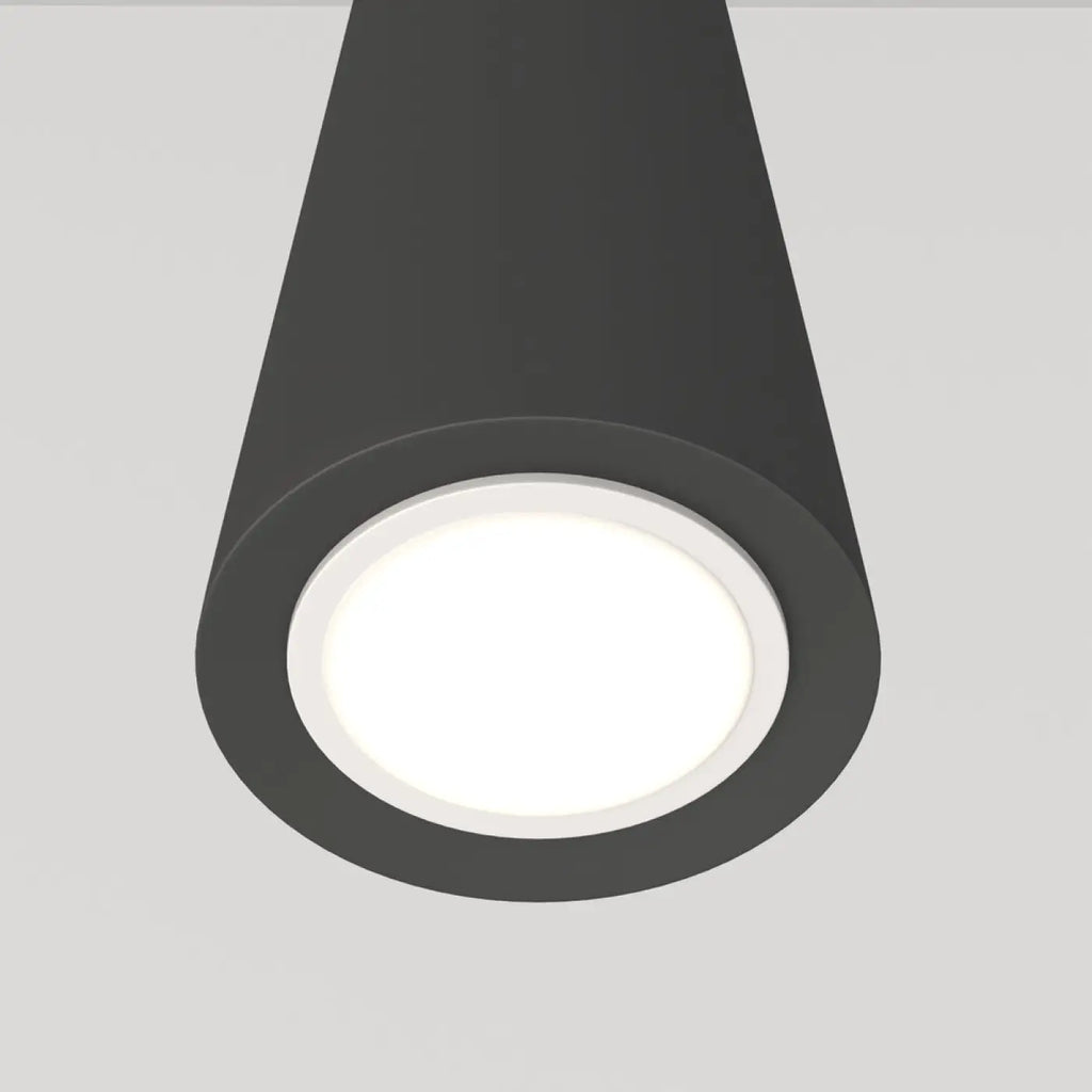 Suspension cône étroit en verre et acier, culot GU10