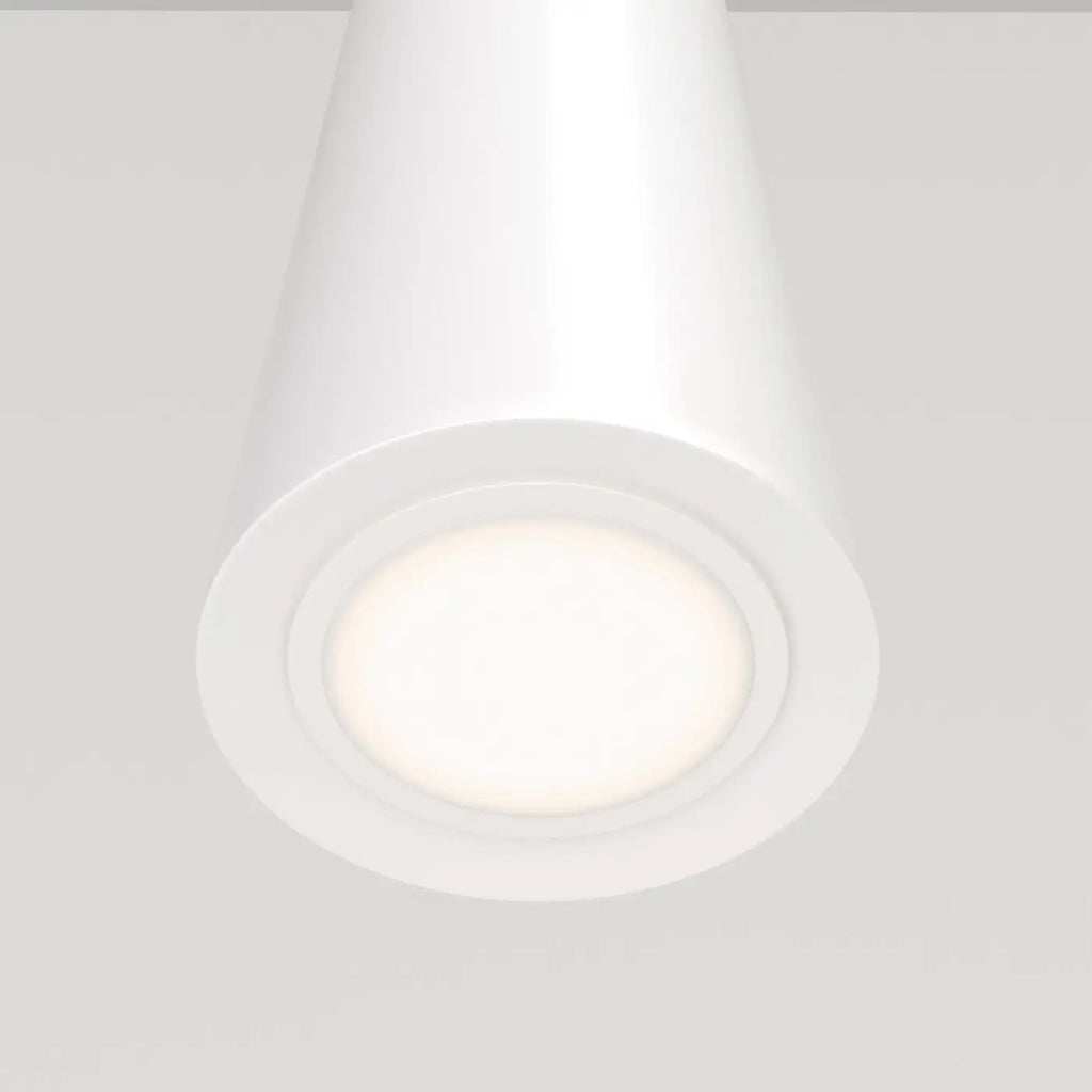 Suspension cône étroit en verre et acier, culot GU10