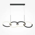 Suspension LED en ruban noué de 100 cm, noir ou doré, noir