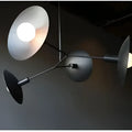 Suspension noire à bras articulés, de 4 à 10 lampes