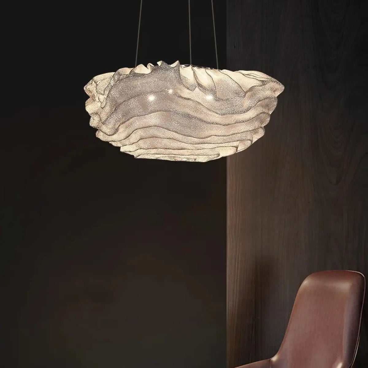 Suspension nuage ondulée LED, tailles S, M et L