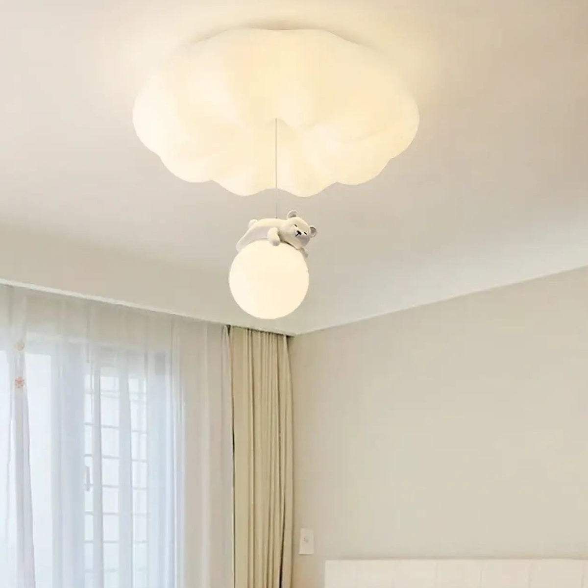 Suspension LED lune ou nuage, deux tailles, lumière au choix