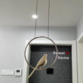 Suspension cercle aux oiseaux dorés, cinq modèles