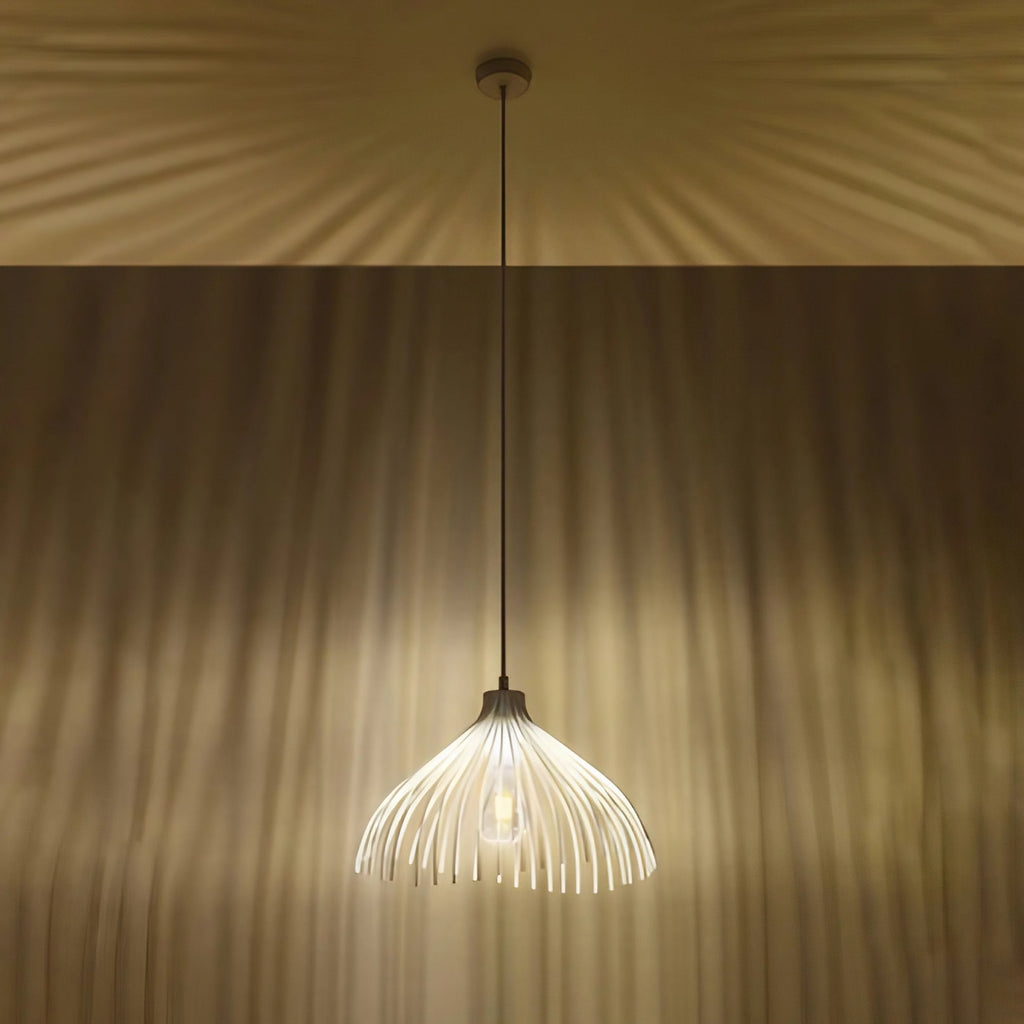 Suspension filaire en acier en forme d'ombrelle, 40 cm, blanc ou noir