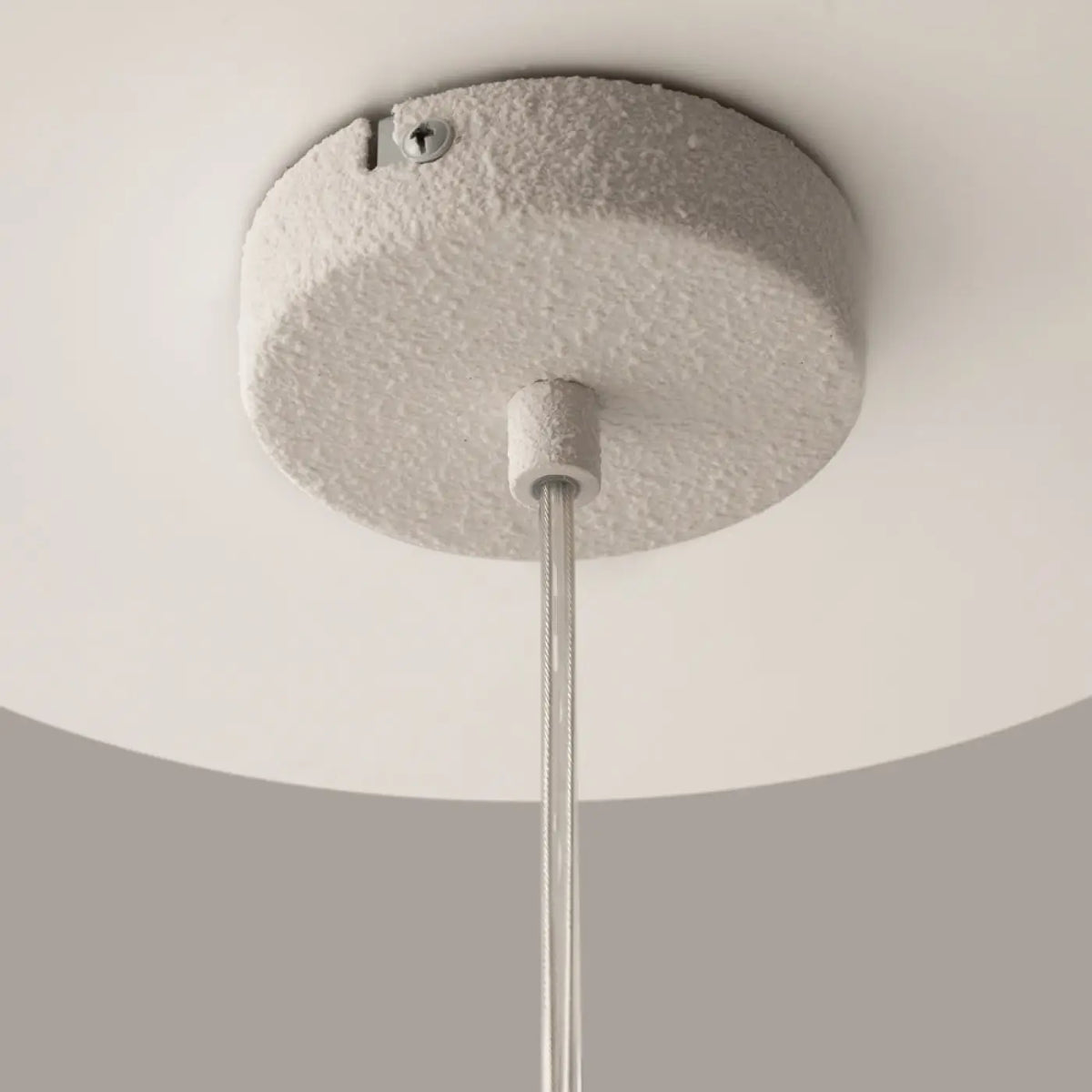 Suspension organique en résine effet pierre, gris ou blanc