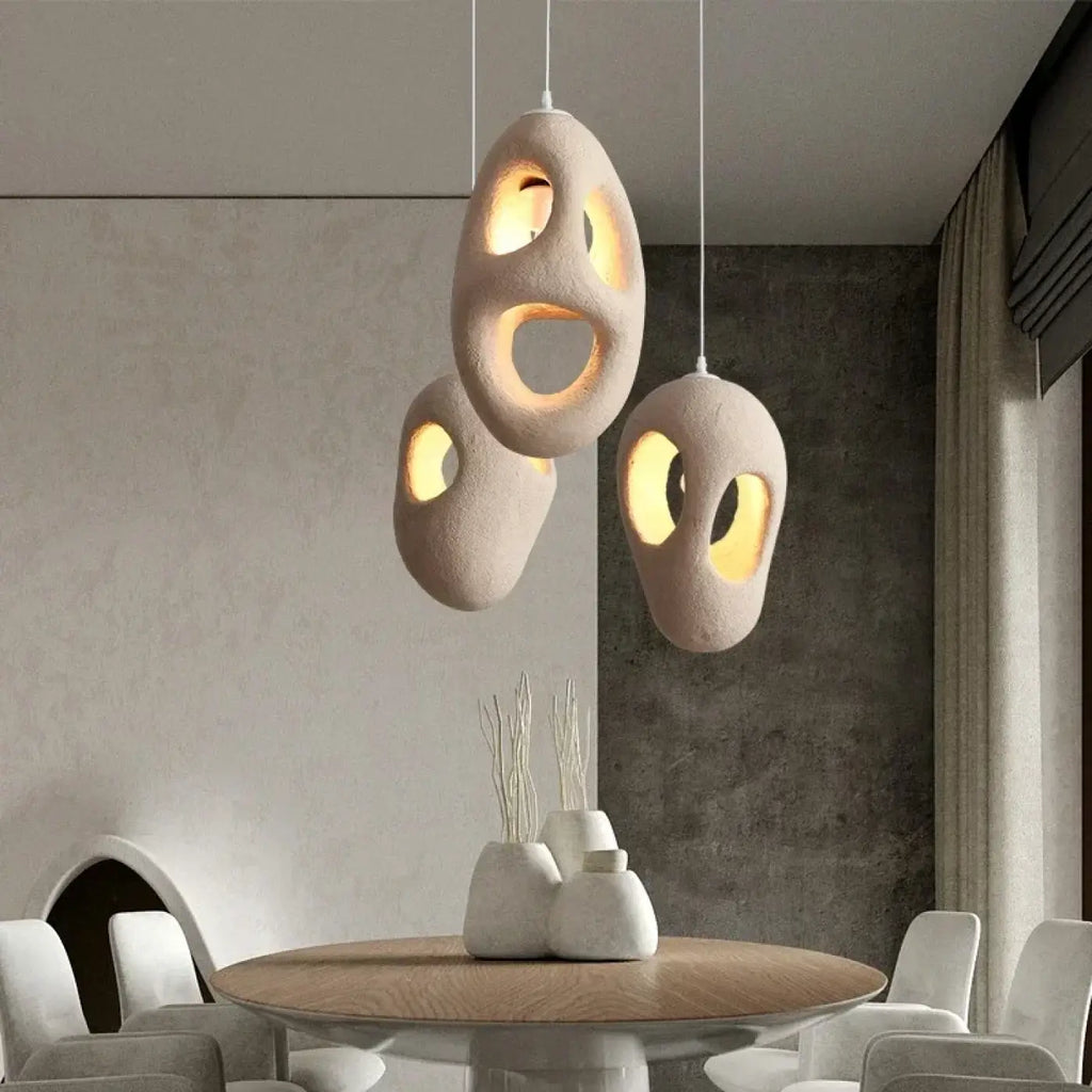 Suspension organique en plâtre brut, tailles S, M, L