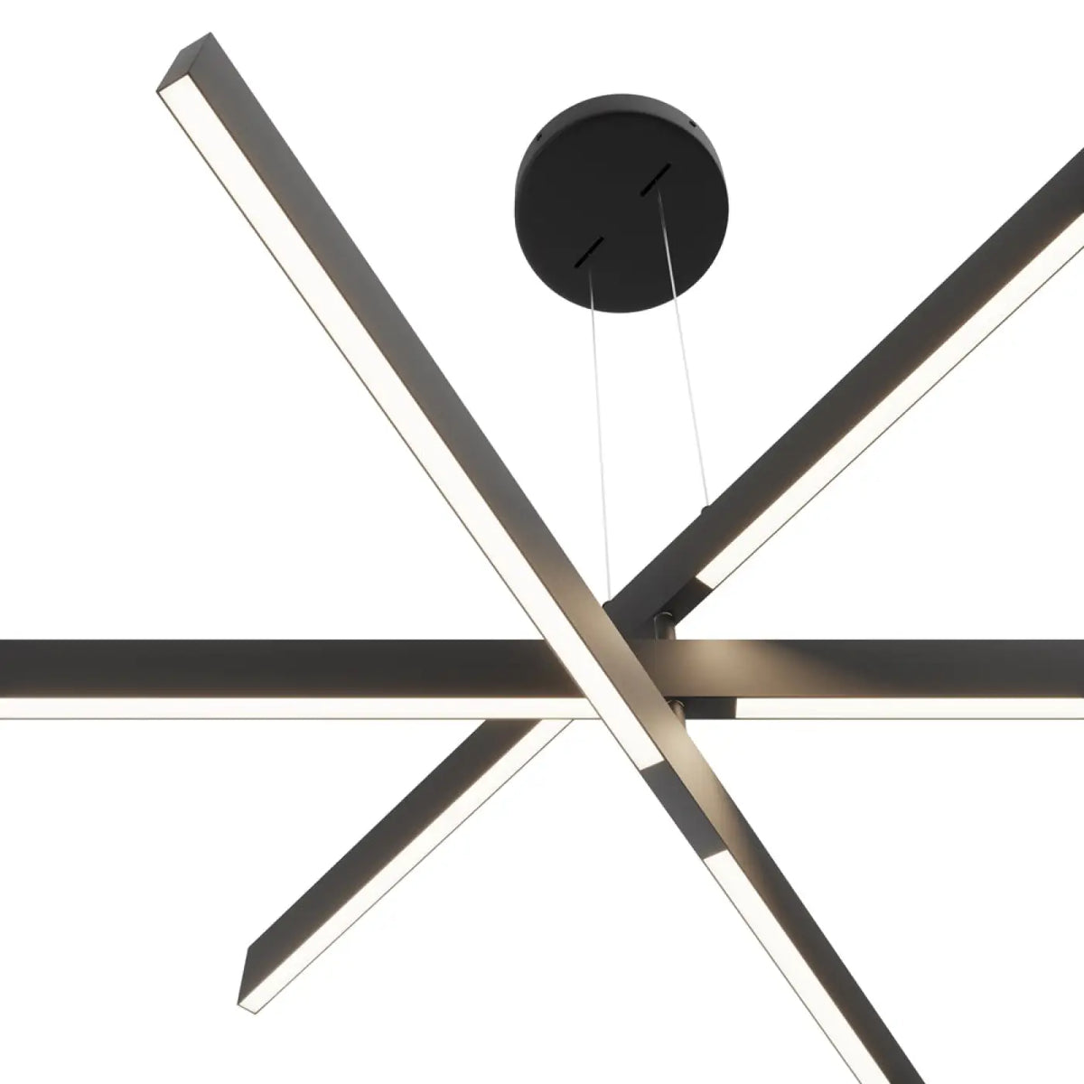 Suspension LED anneau à lames orientables, 80 cm, noir ou blanc