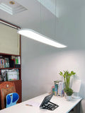 Suspension ovale LED minimaliste, blanche ou noire, 4 tailles, blanc