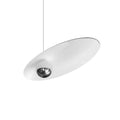 Suspension coquille en cristal avec perle lumineuse, LED, argenté