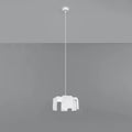 Suspension en acier en forme de fleur stylisée, 24 cm, blanc ou noir, blanc