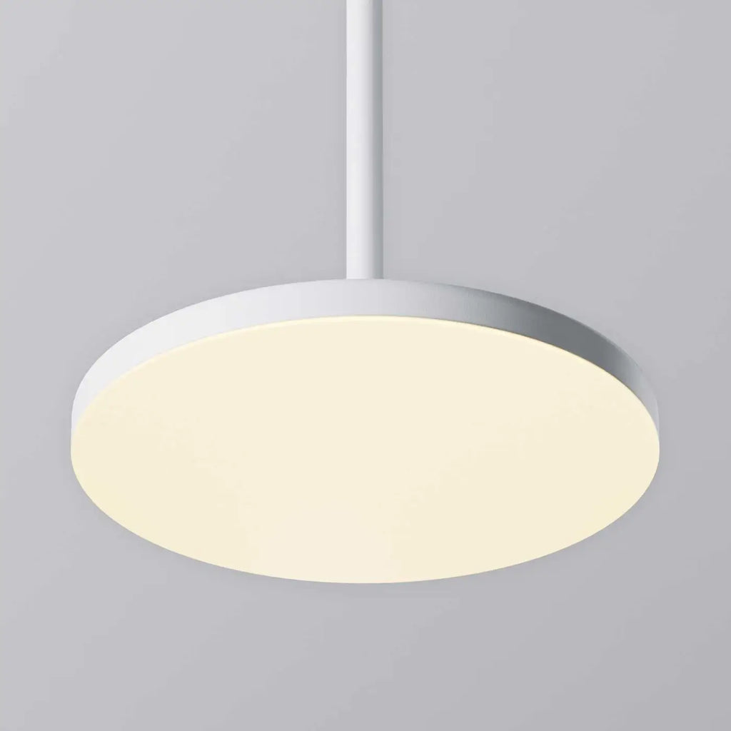 Suspension LED disque vertical en acier, trois coloris