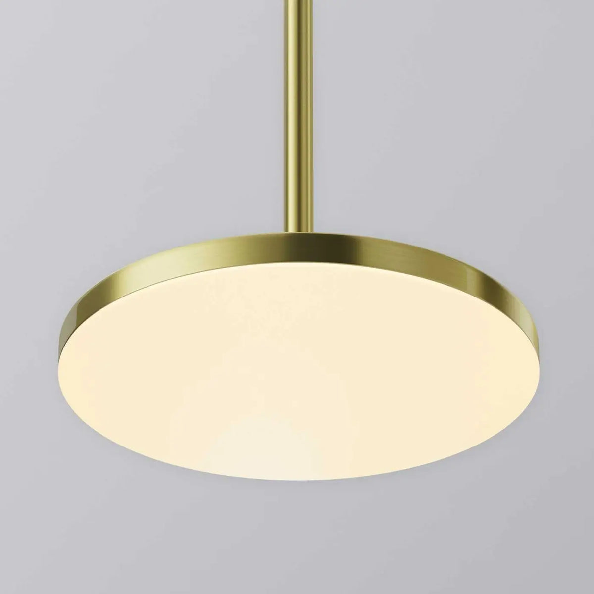 Suspension LED disque vertical en acier, trois coloris