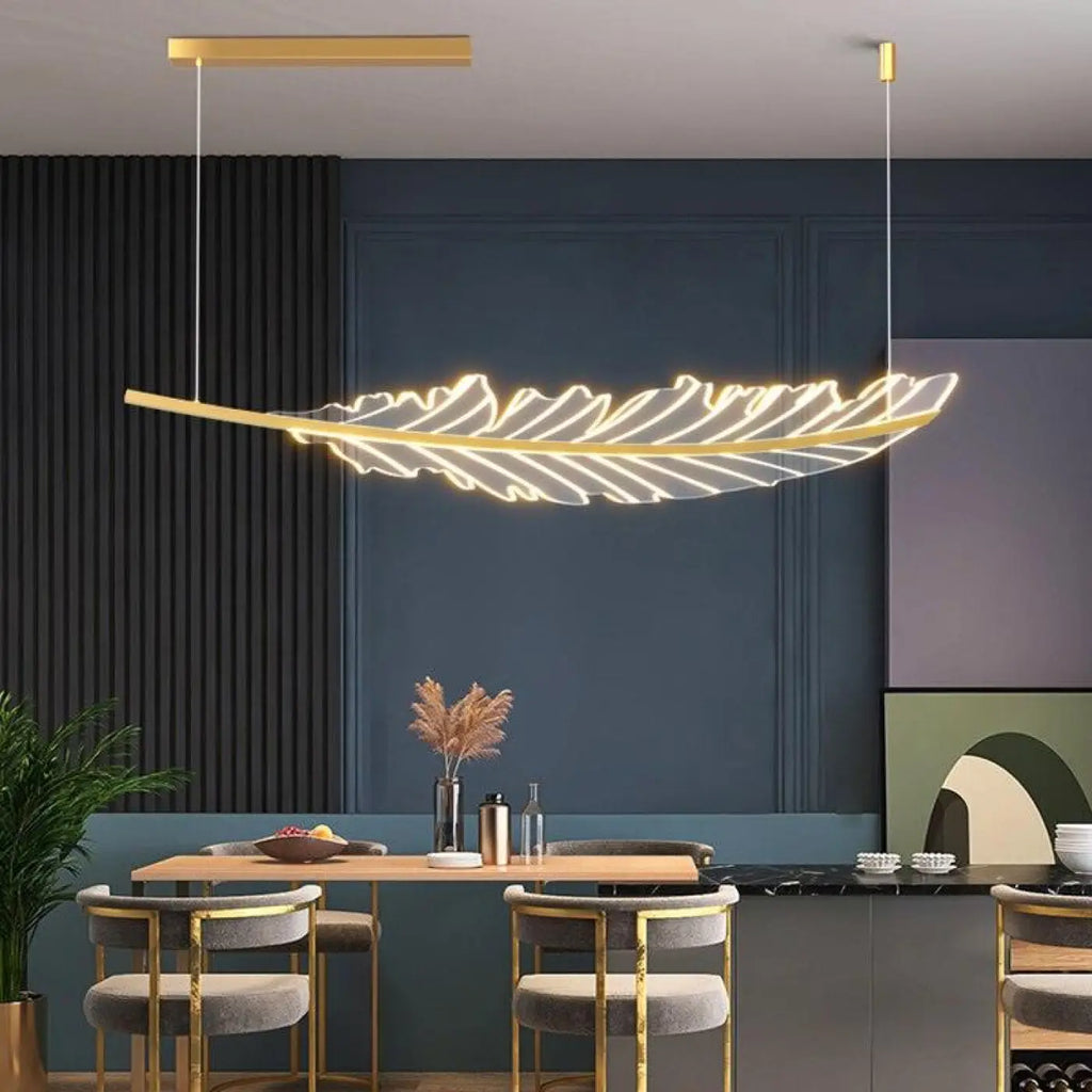 Suspension en plumes, luminaire aérien et décoratif