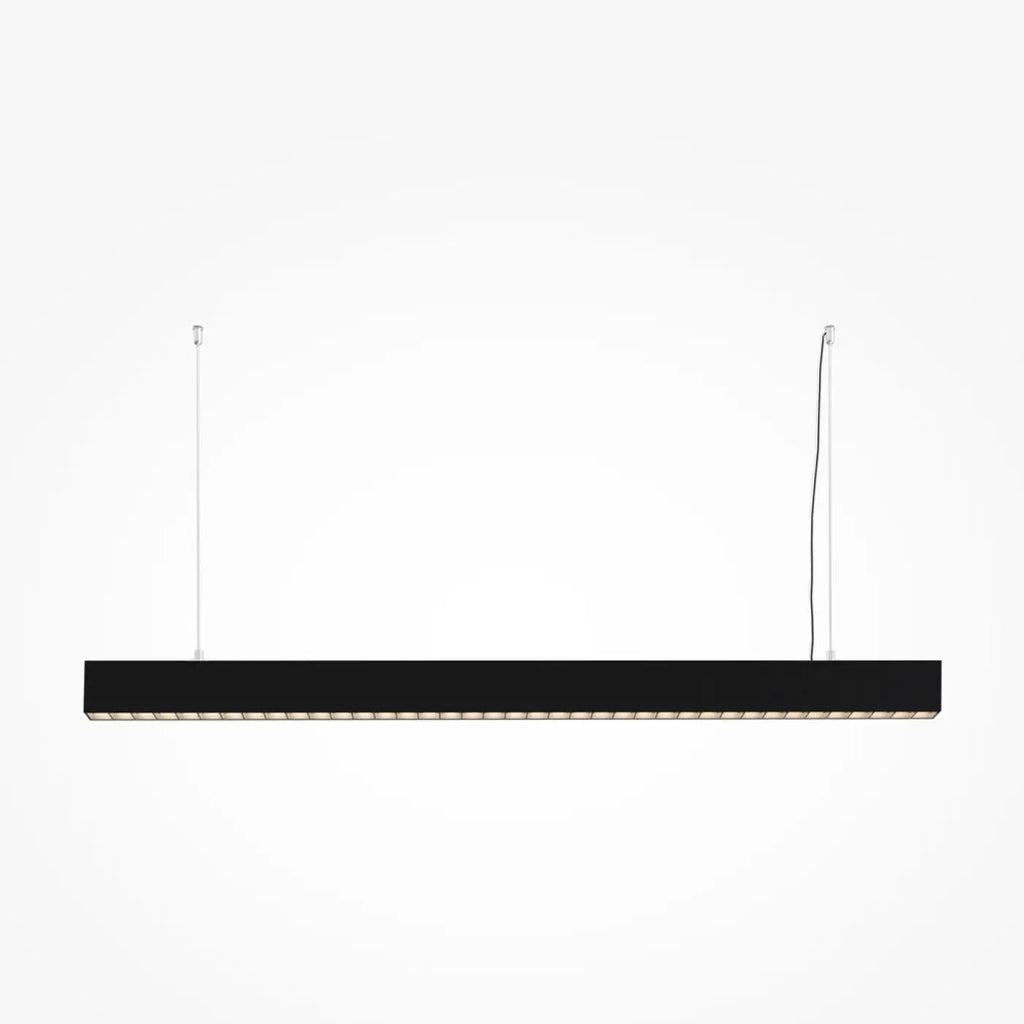 Suspension LED linéaire noire à points lumineux, 106,5 cm