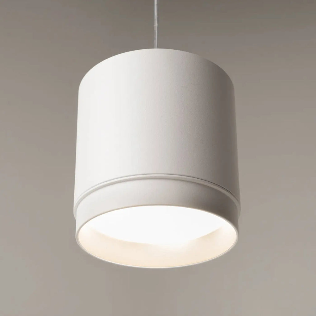 Petite suspension disque en acier, doré, noir ou blanc