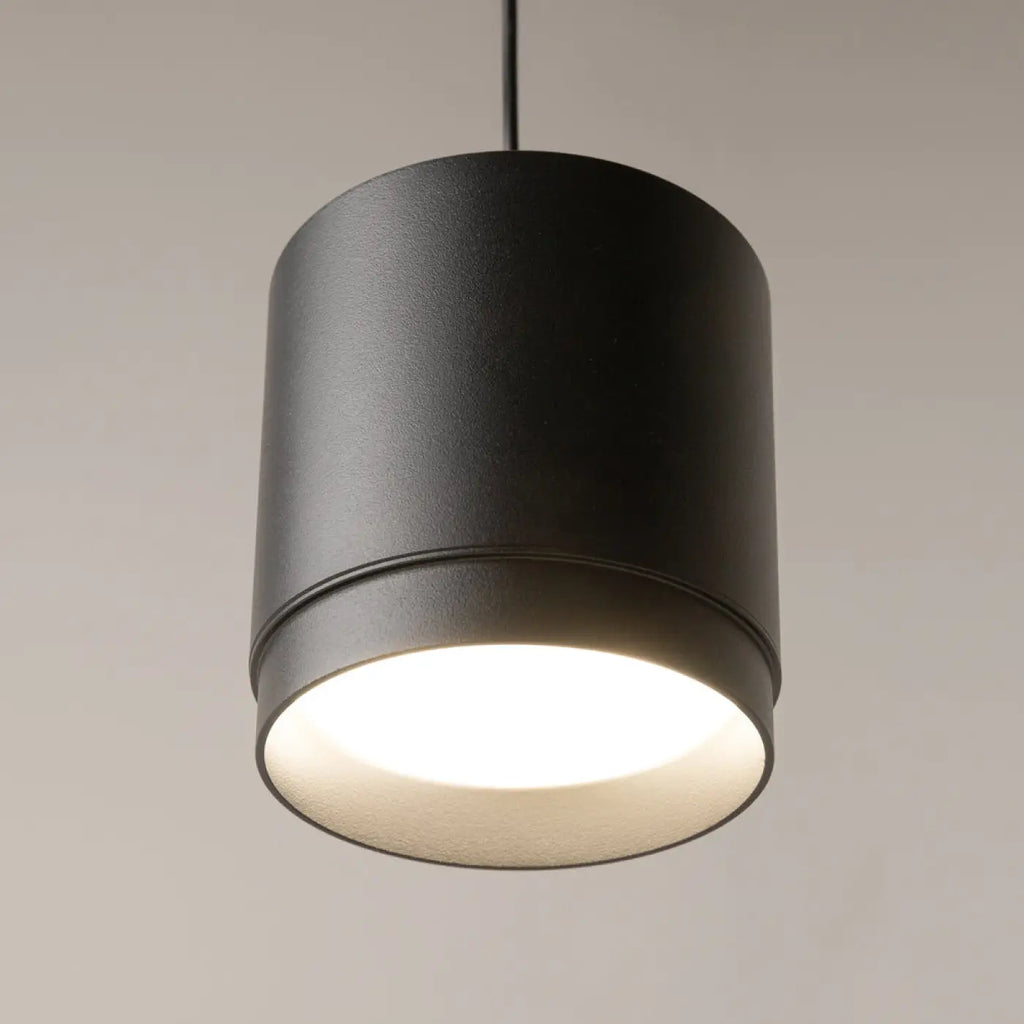 Petite suspension disque en acier, doré, noir ou blanc