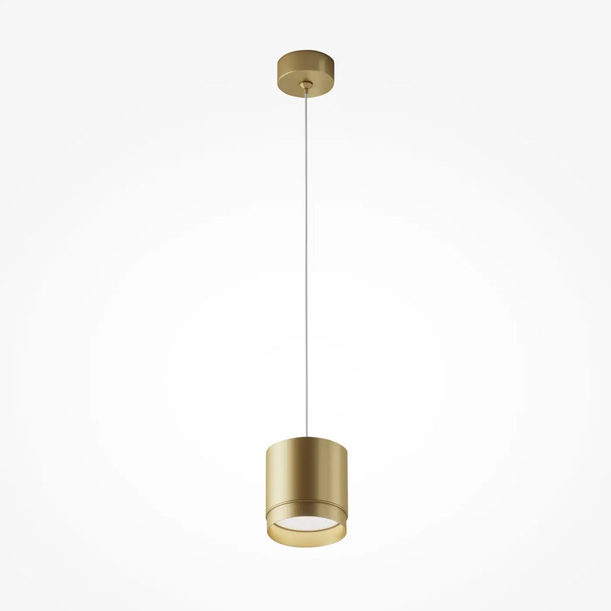 Petite suspension disque en acier, doré, noir ou blanc, doré
