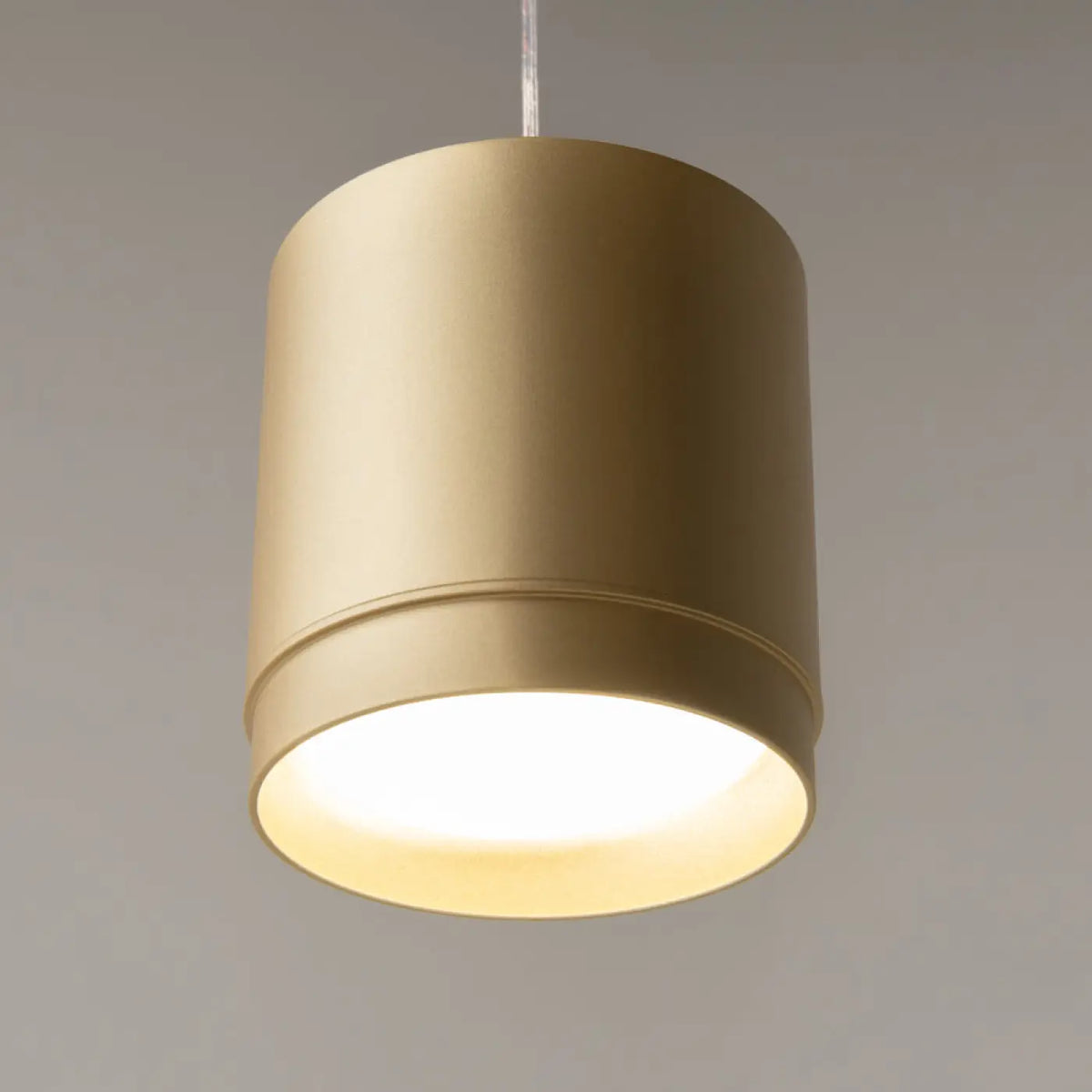 Petite suspension disque en acier, doré, noir ou blanc