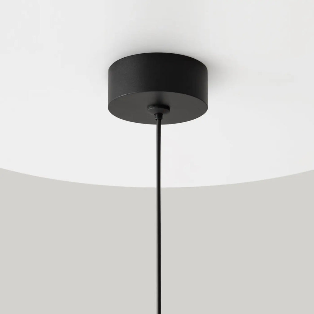 Petite suspension disque en acier, doré, noir ou blanc