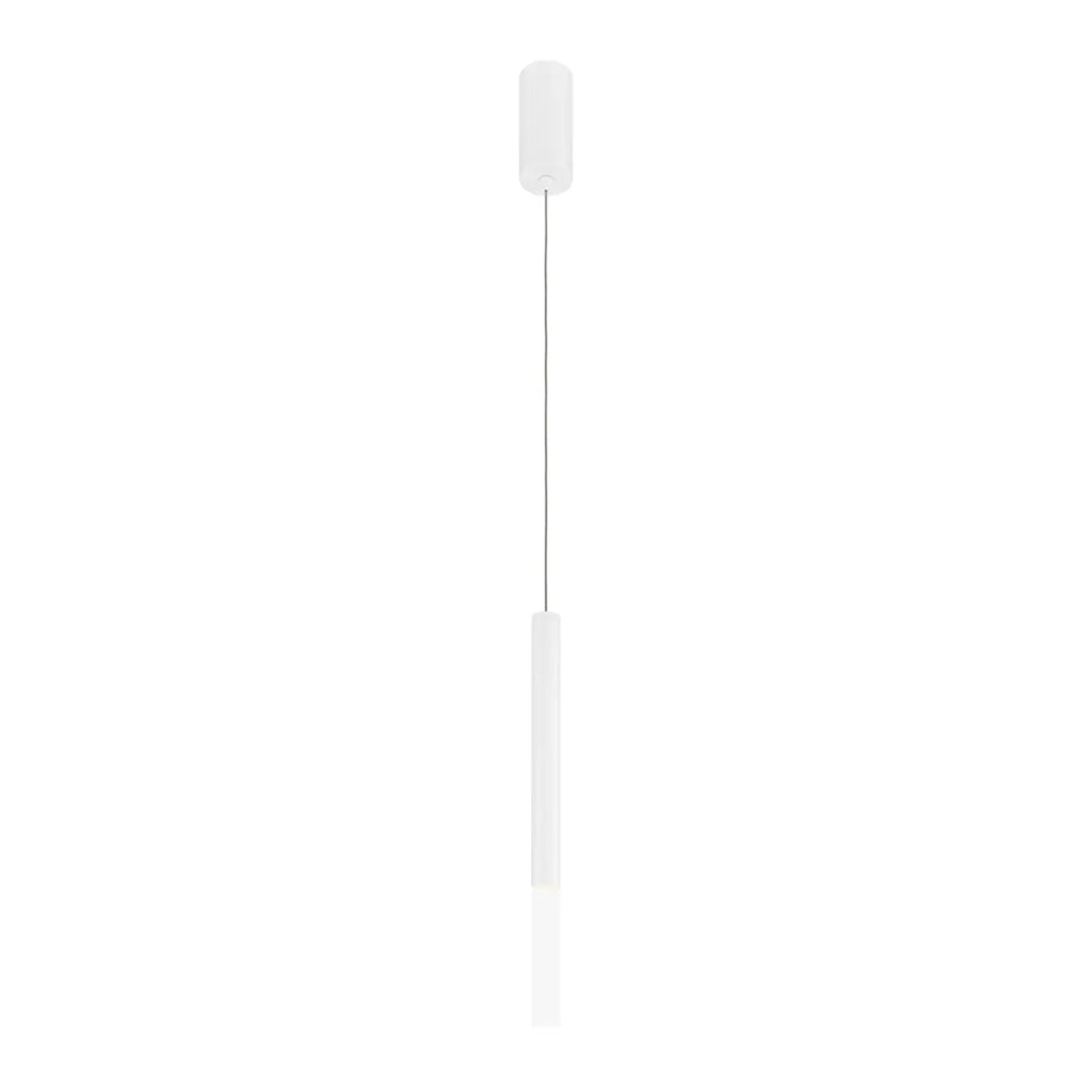 Suspension LED tube en aluminium coupé en biais, noir ou blanc