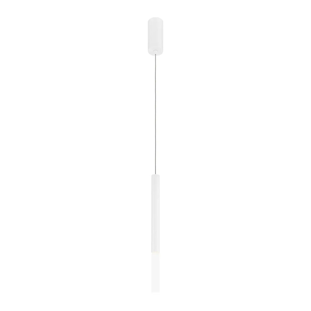 Suspension LED tube en aluminium coupé en biais, noir ou blanc