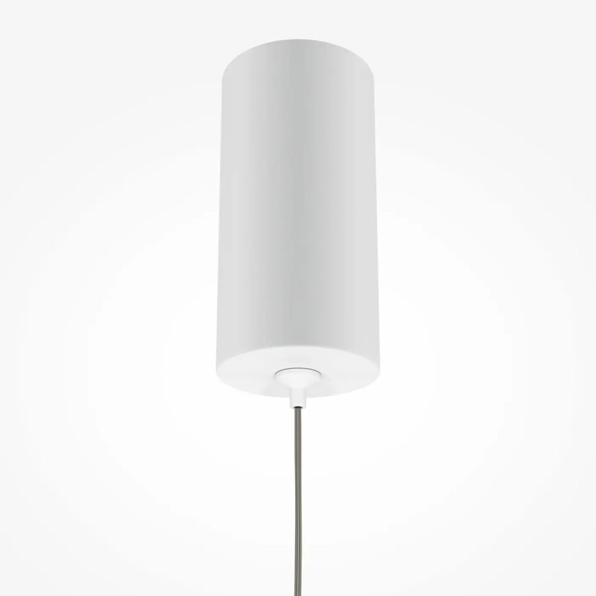 Suspension LED tube en aluminium coupé en biais, noir ou blanc, blanc